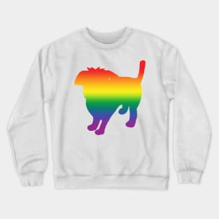 Pride Rainbow Gradient Silhouette Dog Crewneck Sweatshirt